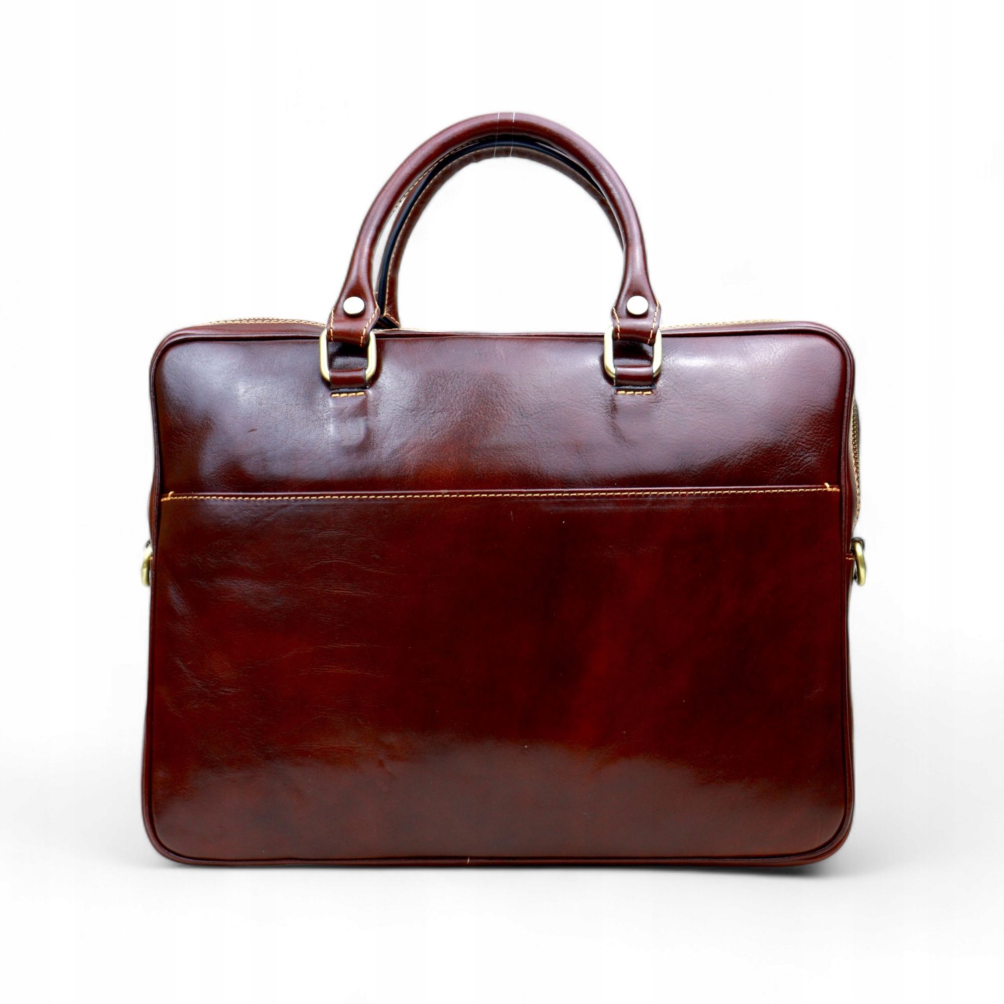 Pánská aktovka z přírodní kůže Riccardo Čokoládová