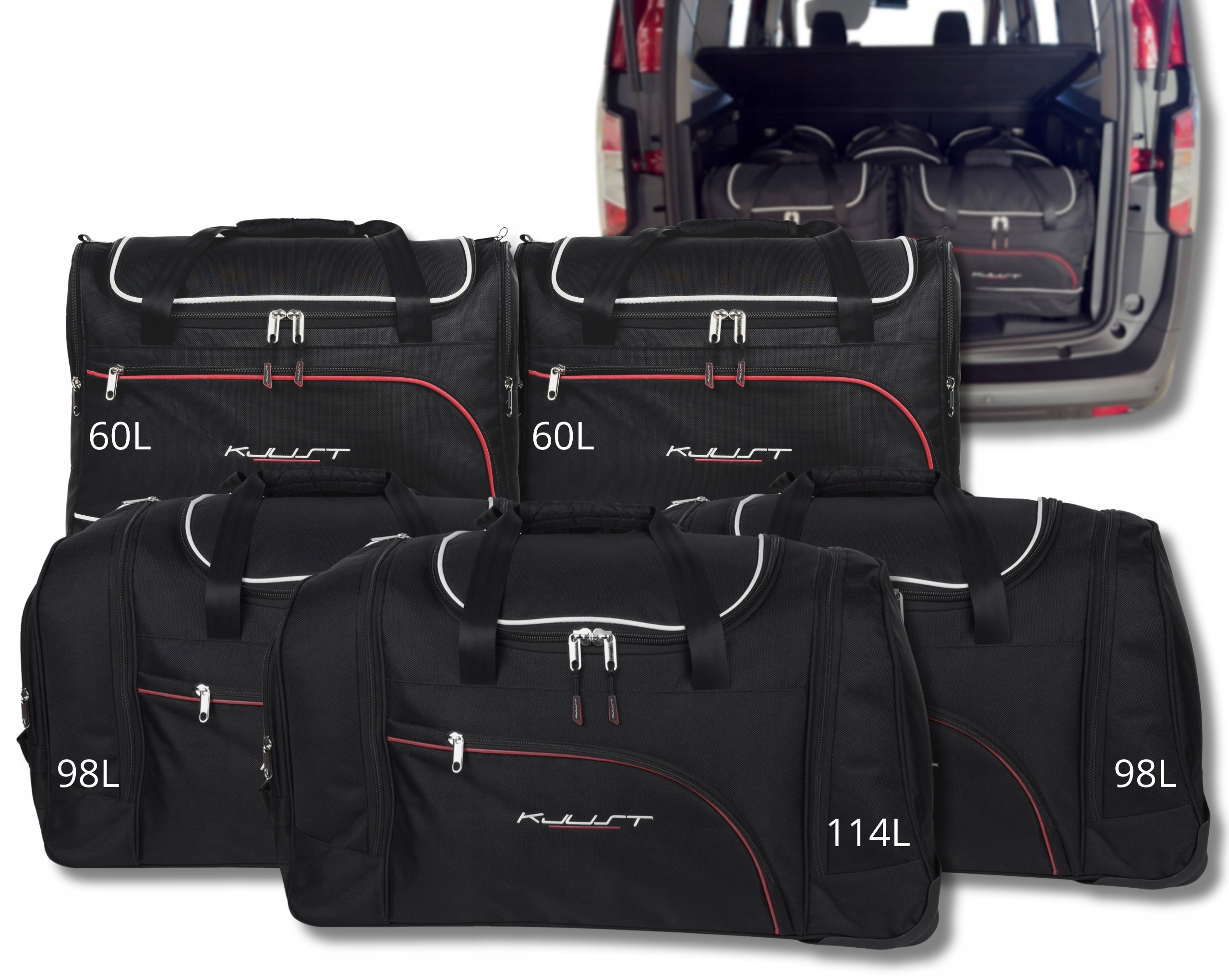 Tašky Do Kufra Ford Tourneo Courier 2023+ 5 kusov