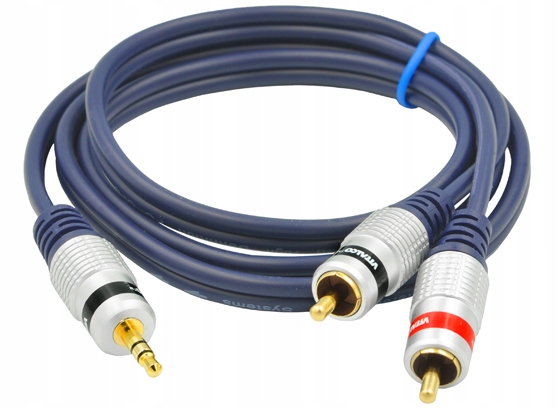 KABEL AUDIO AUX 3.5 mm MINI JACK - 2 x RCA CINCH OFC VITALCO JKD10 3m Marka Vitalco
