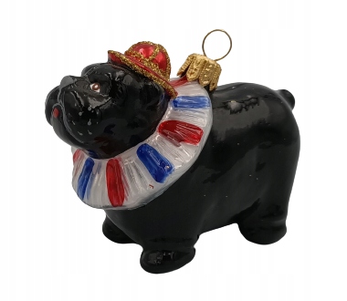 

Bombki Choinkowe Szklane Pies buldog 8cm