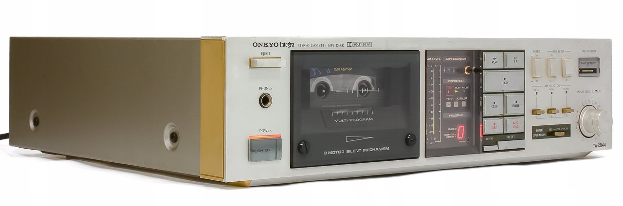 Magnétophone à Cassette Onkyo TA-2044 - 3 Moteurs, 2 Têtes - Très Bon état