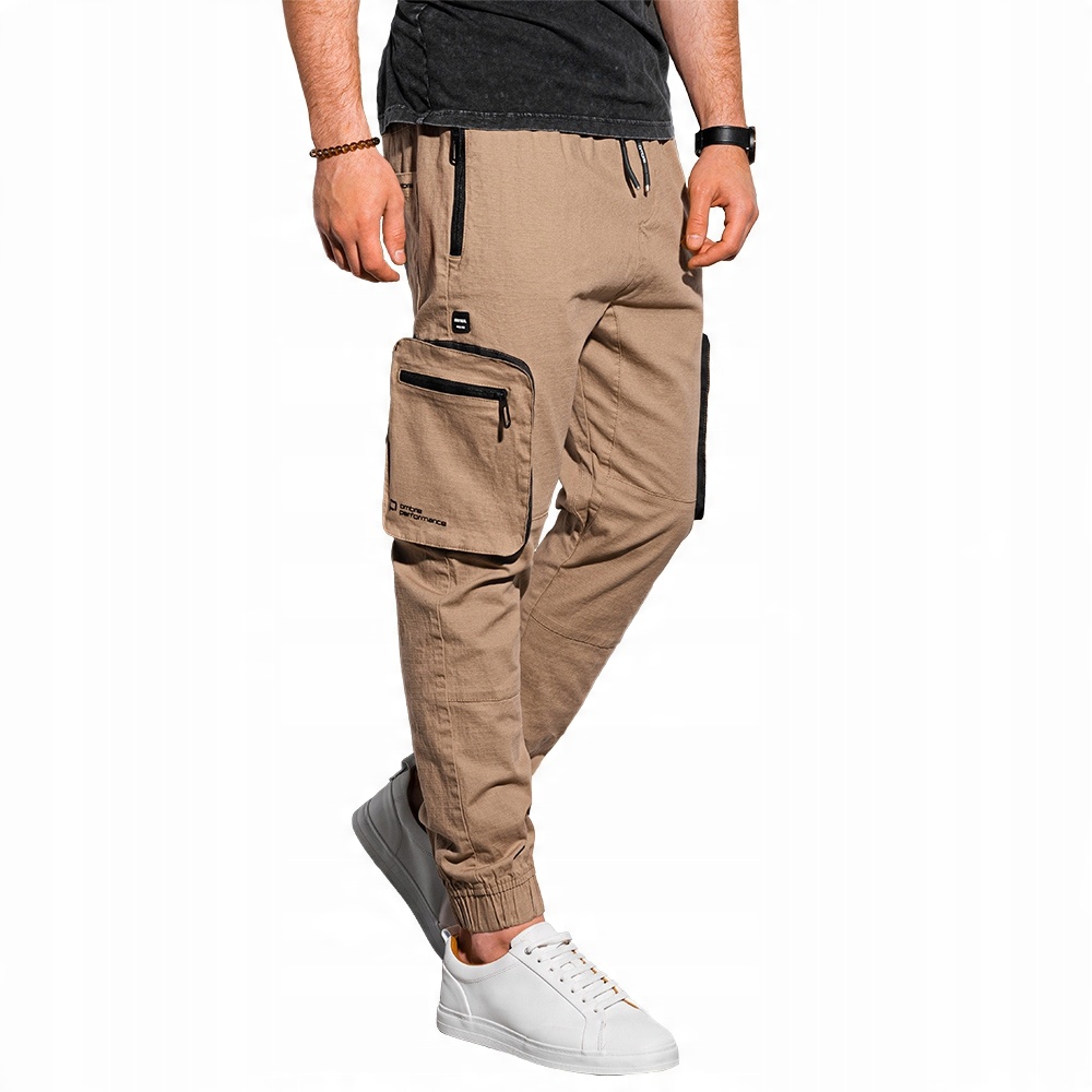

Spodnie męskie joggery P960 brązowe XL
