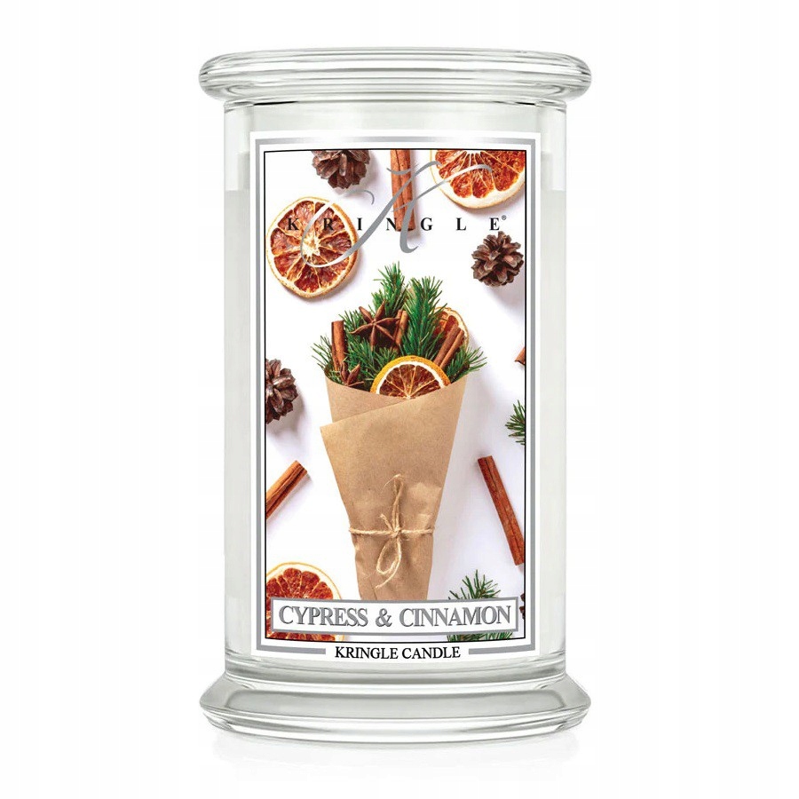 Velká svíčka Cypress & Cinnamon Kringle Candle