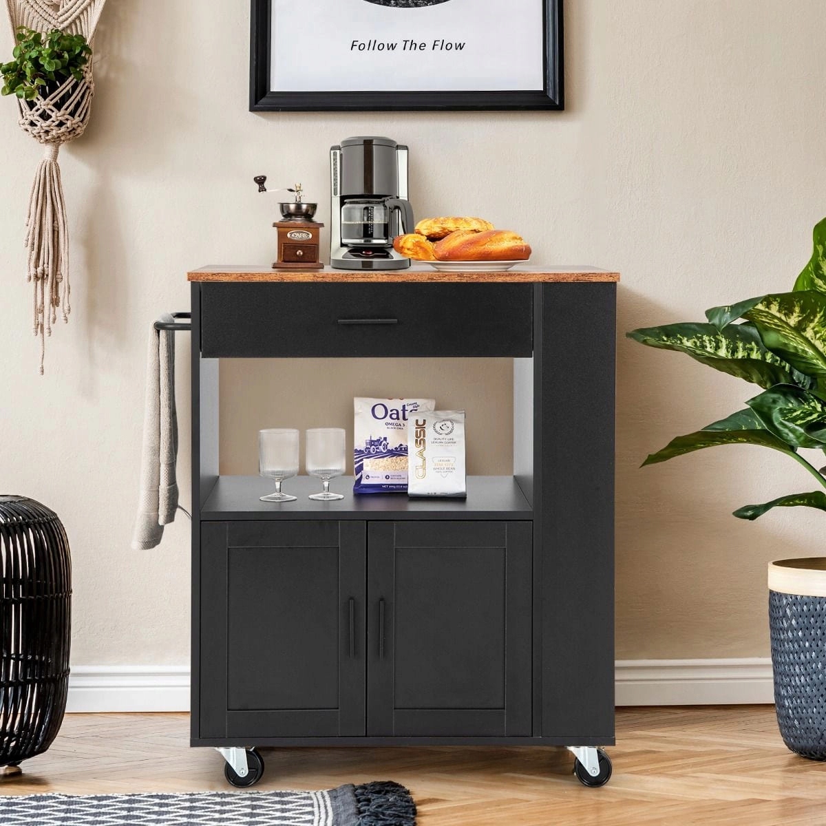 Wyspa kuchenna Wózek kuchenny 75 x 50 x 92 cm Szerokość mebla 50 cm