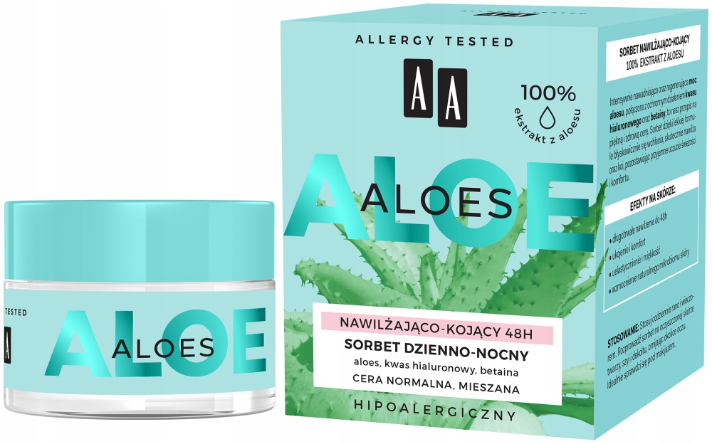 

Aa Aloes 100% sorbet dzienno-nocny nawilżająco-koj