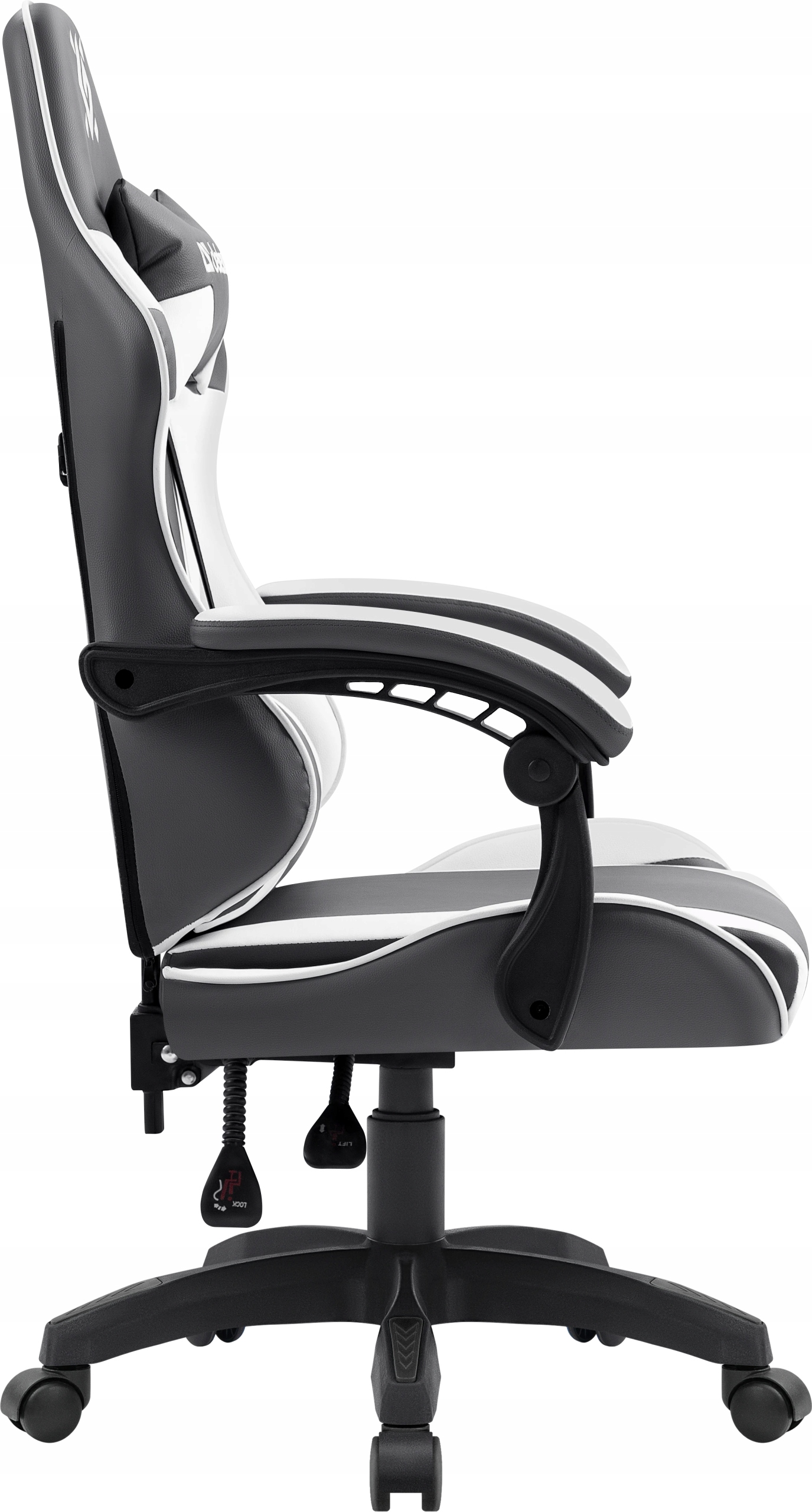 FOTEL DEFENDER FORTUNE SZARO-BIAŁY GAMING — 11