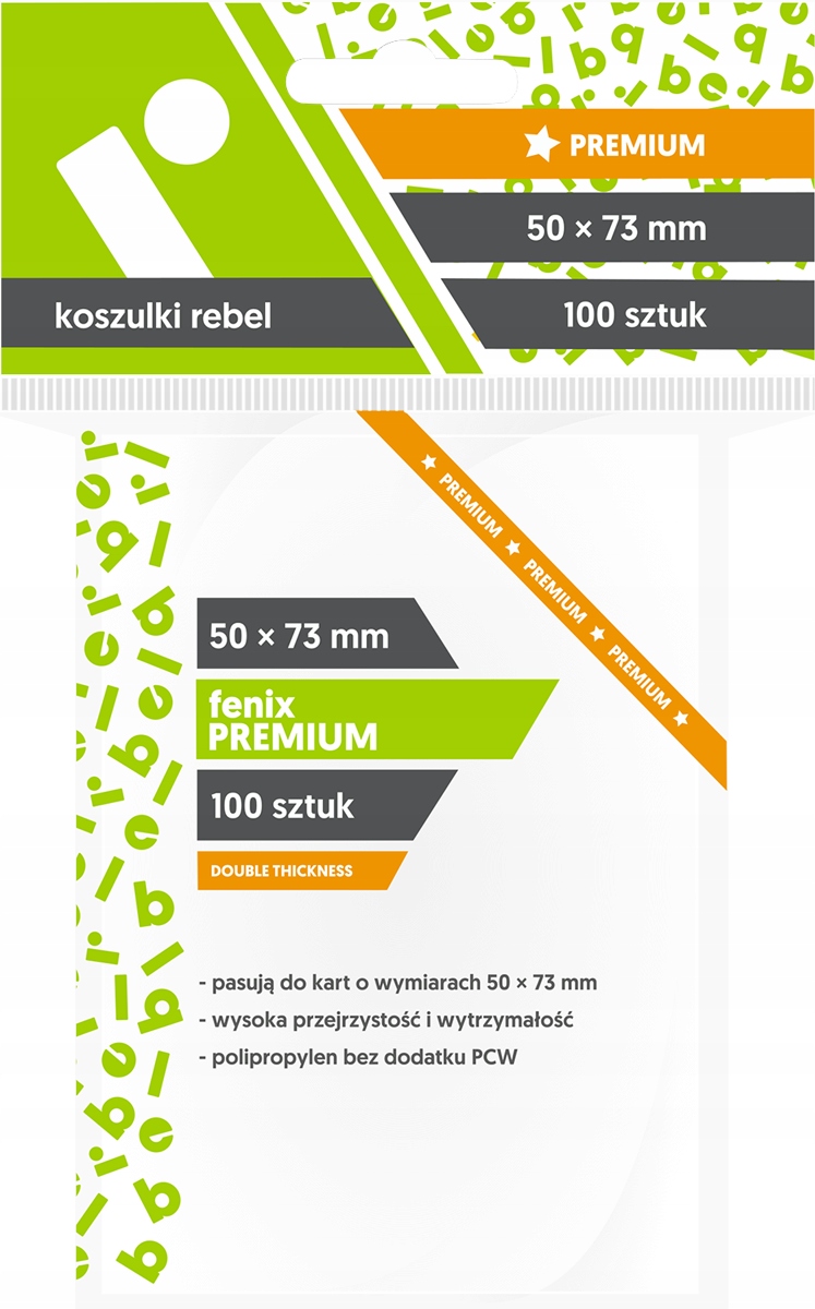 

Rebel Koszulki na karty 50x73 Fenix Premium 100 sz