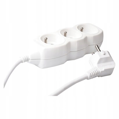 Przedłużacz elektryczny potrójny biały 5m EMOS Materiał izolacji inny