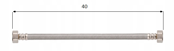 WĘŻYK W OPLOCIE WW 1/2'' 40 CM Długość 40 cm