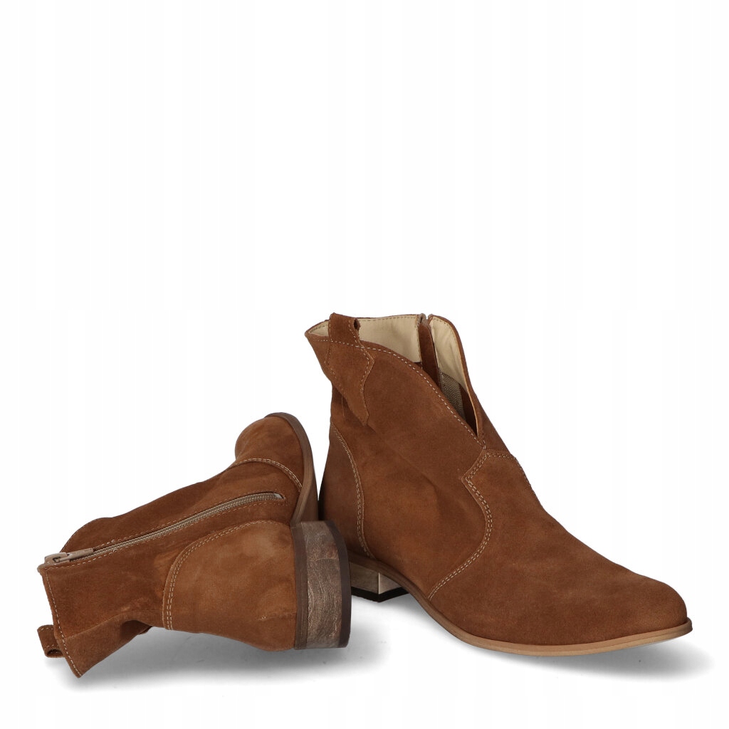 Botki nieocieplane Optimo 211 Rude Brązowe zamsz 40 Nazwa koloru producenta Rudy