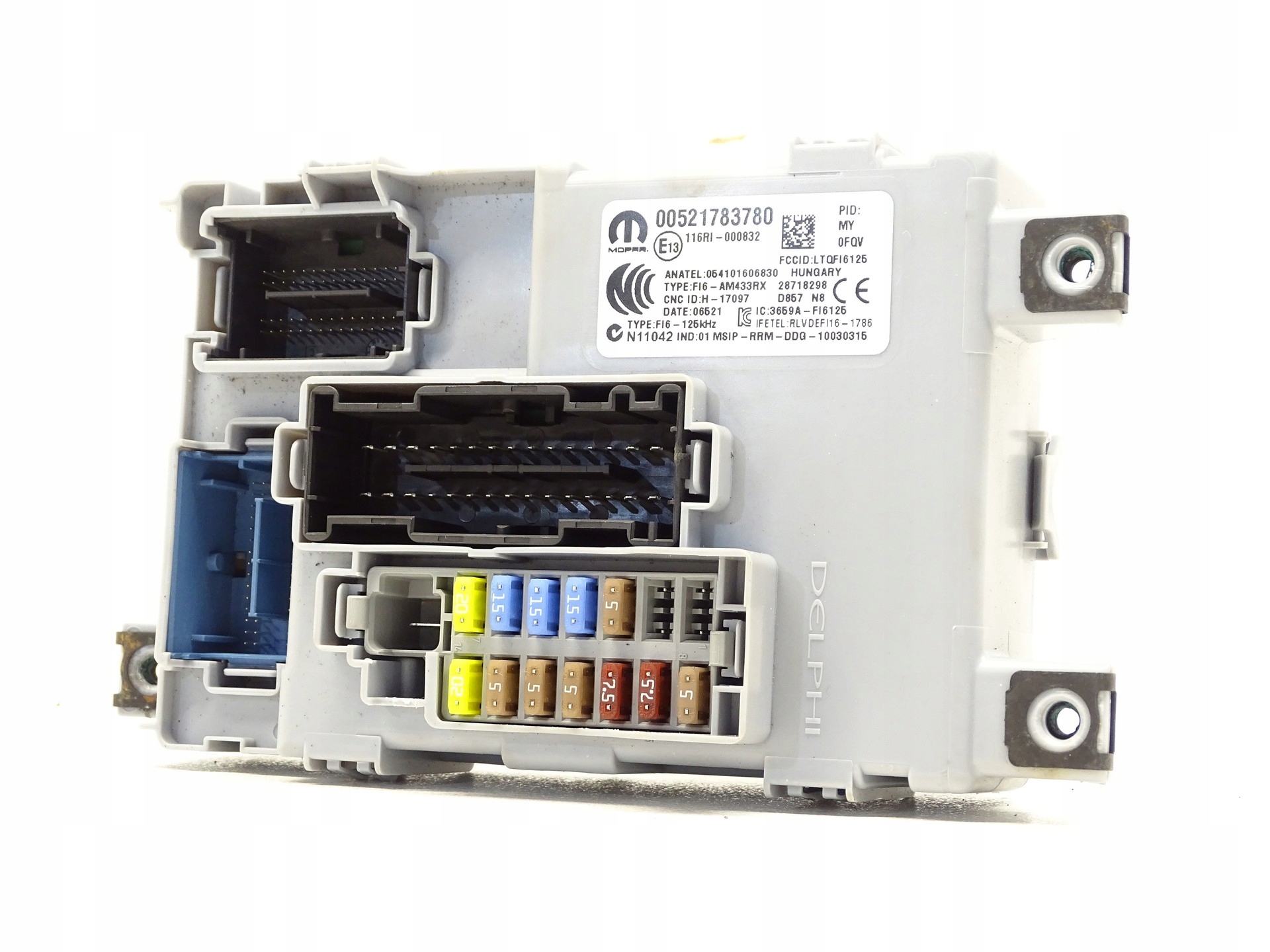 Module BSI Module fusibles FIAT 500 ABARTH 00521783780