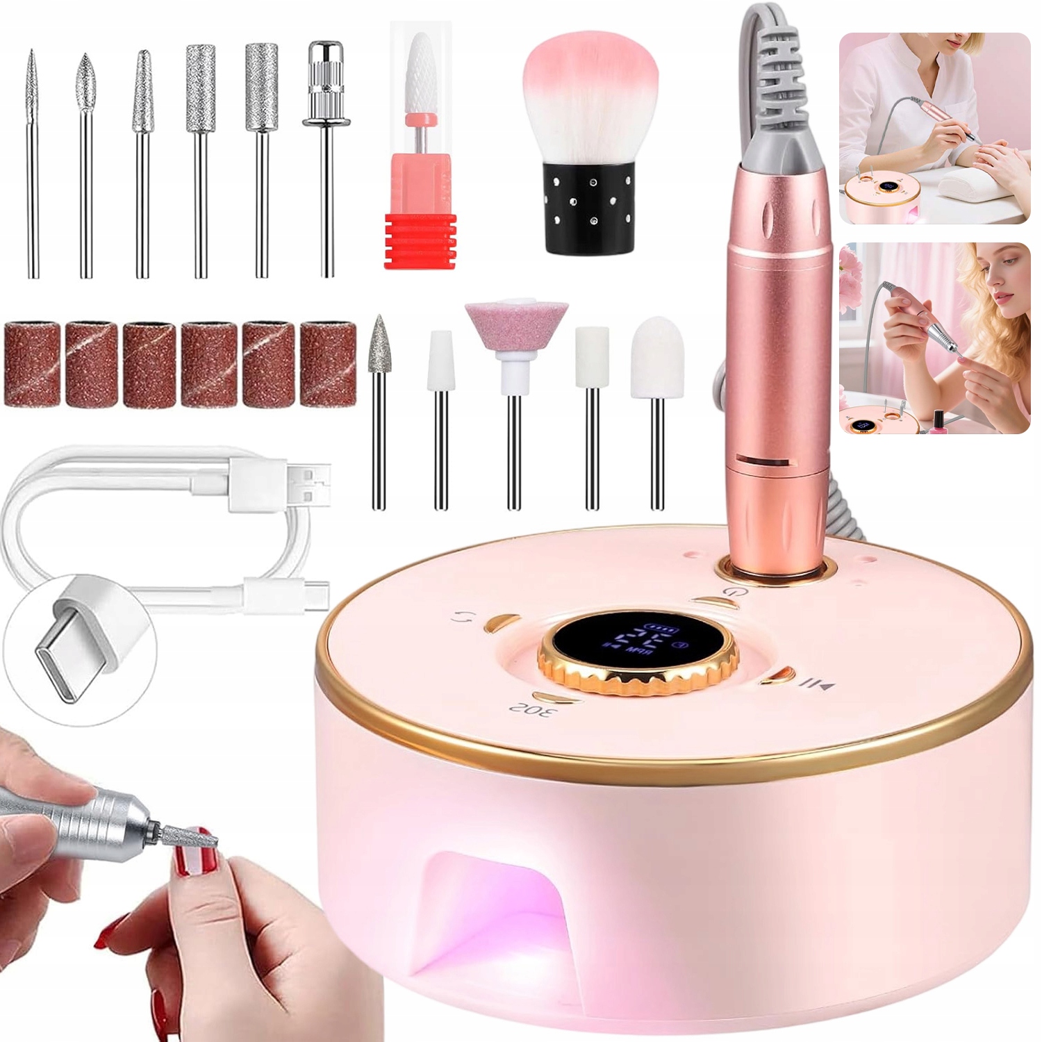 Sada Na Manikúru S Elektrickou Bruskou Na Nehty, Snadné Použití