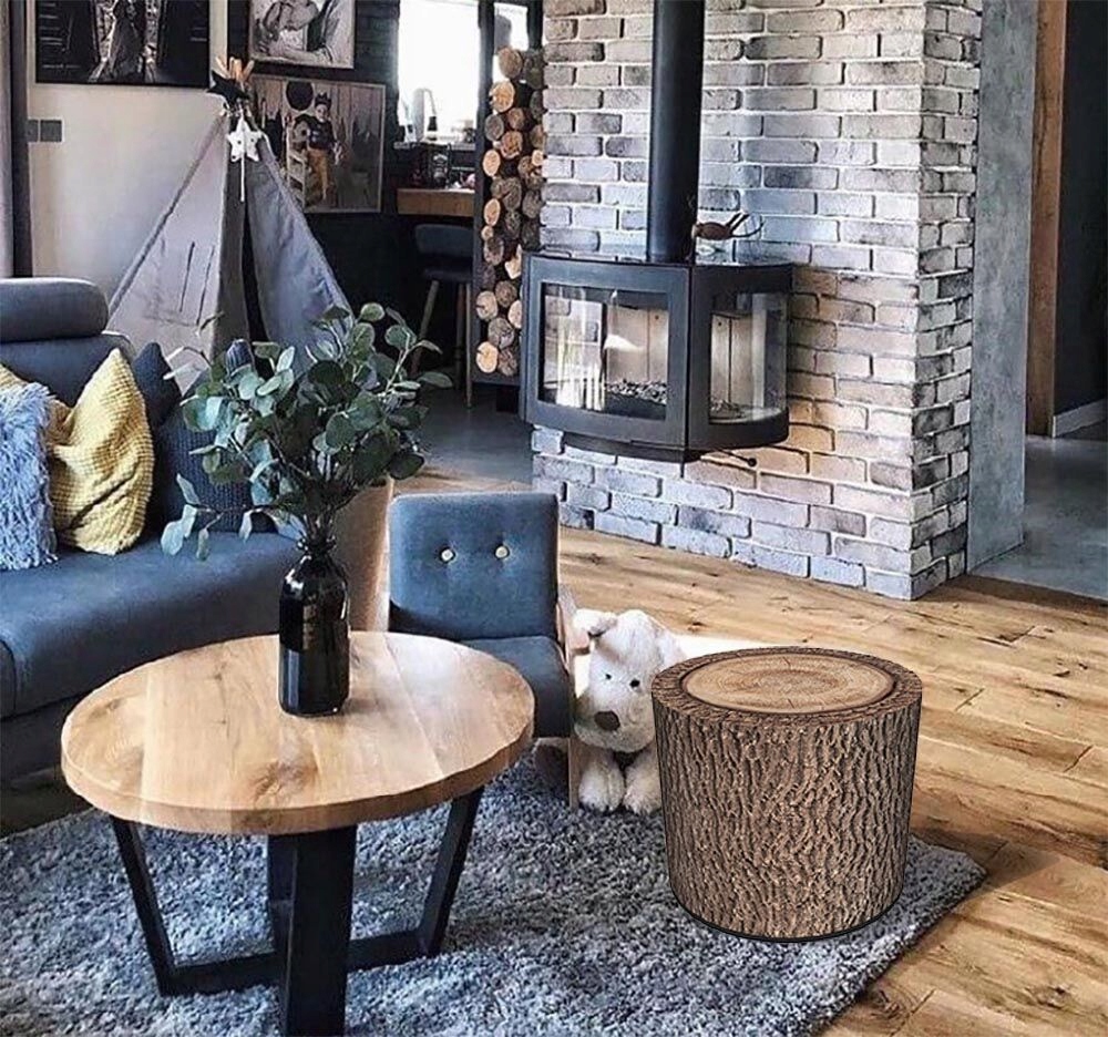 Pufa wodoodporna z codury BERTONI do domu i ogrodu, pufy walec, wzór ROBINA Kod producenta PUW28