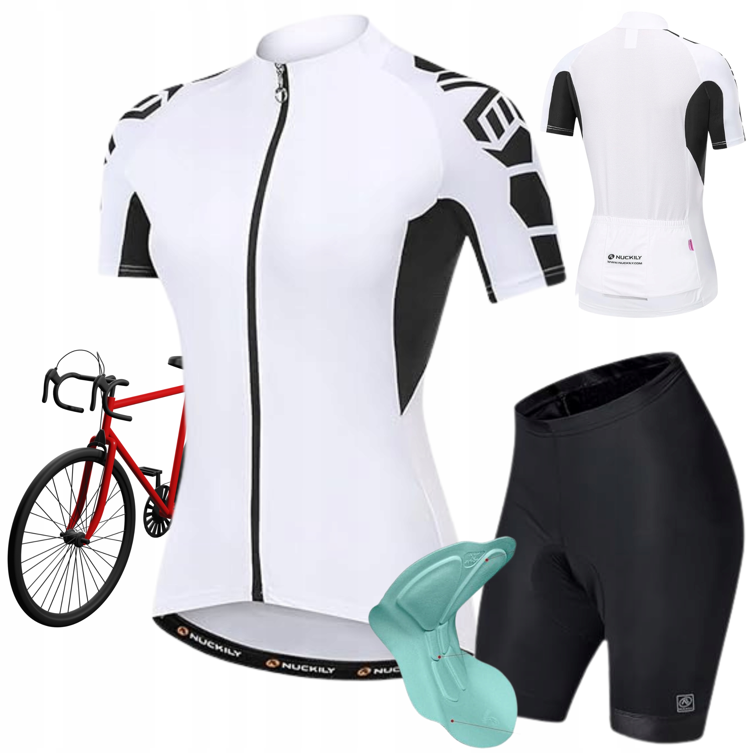 Damski strój rowerowy Komplet kolarski na rower Zestaw na rower termiczny
