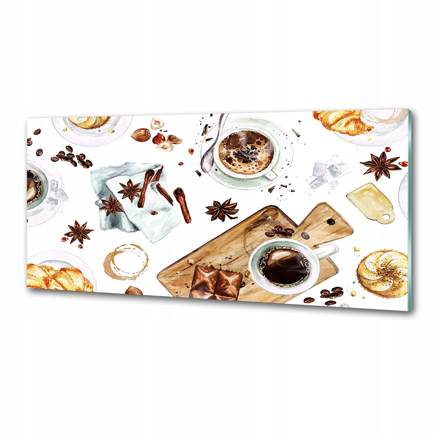 Panel dekor sklo Ranná káva 125x50 cm Lepidlo