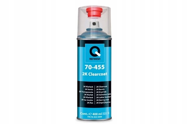 Q-refinish 70-455 Lakier Bezbarwny 2k W Sprayu 400ML wysoki połysk