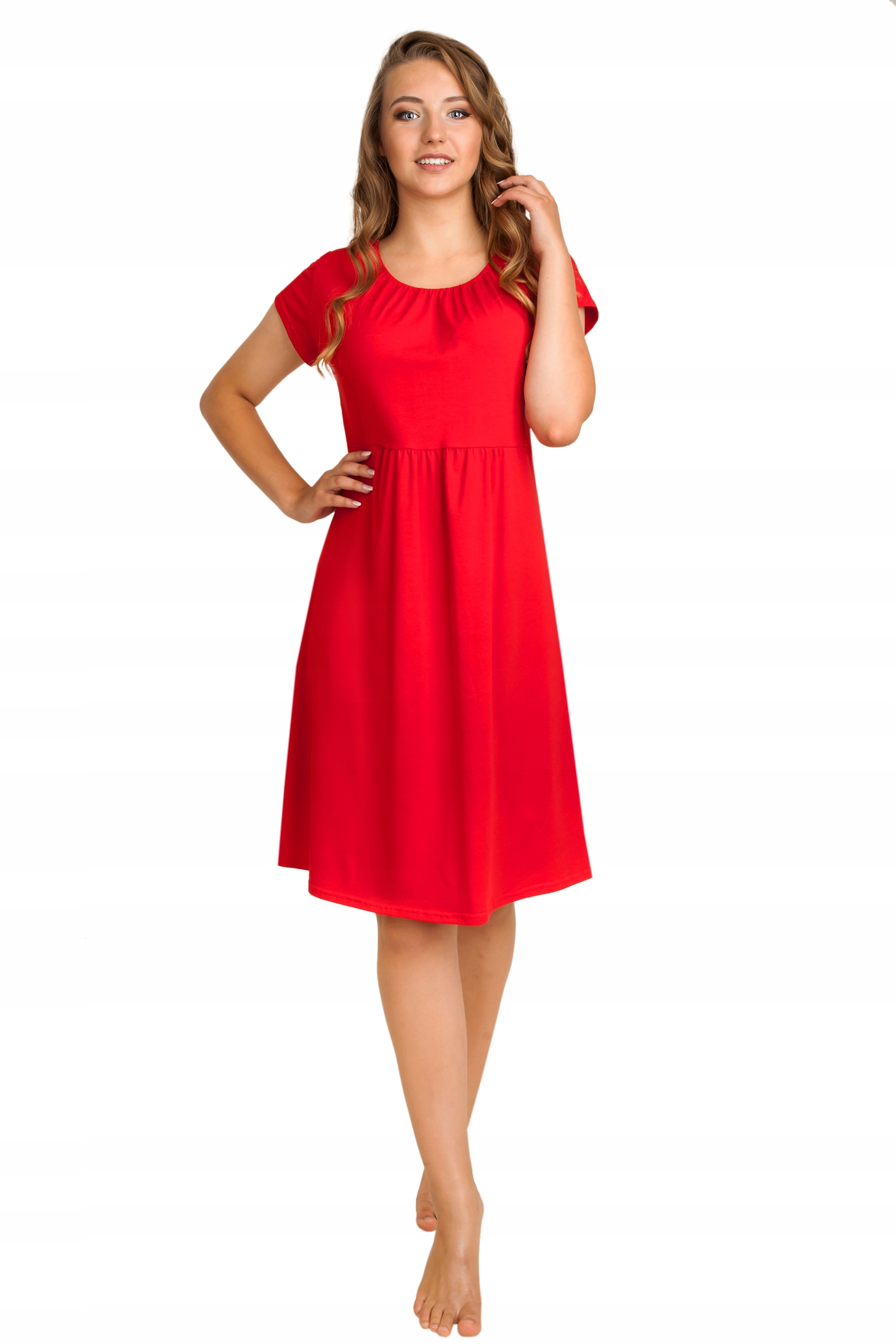 

Koszula nocna ciążowa karmienie Malina S/m czerwon