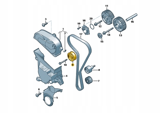 

Volkswagen Oe Rolka napinająca Caddy Golf Polo