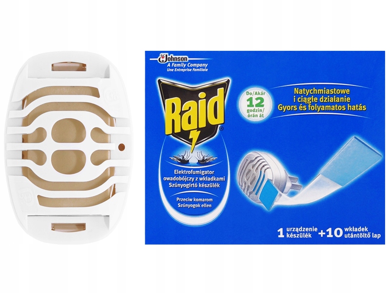 

Elektrofumigator Raid 10 Wkładek Przeciw Komarom