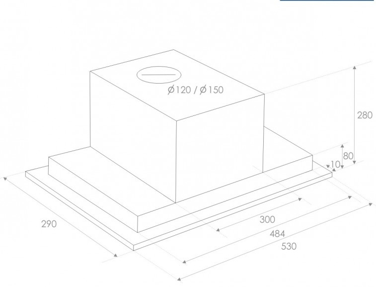 Okap do zabudowy Berg Inset Gest Inox 800m3 Nowość Kod producenta Inset Gest