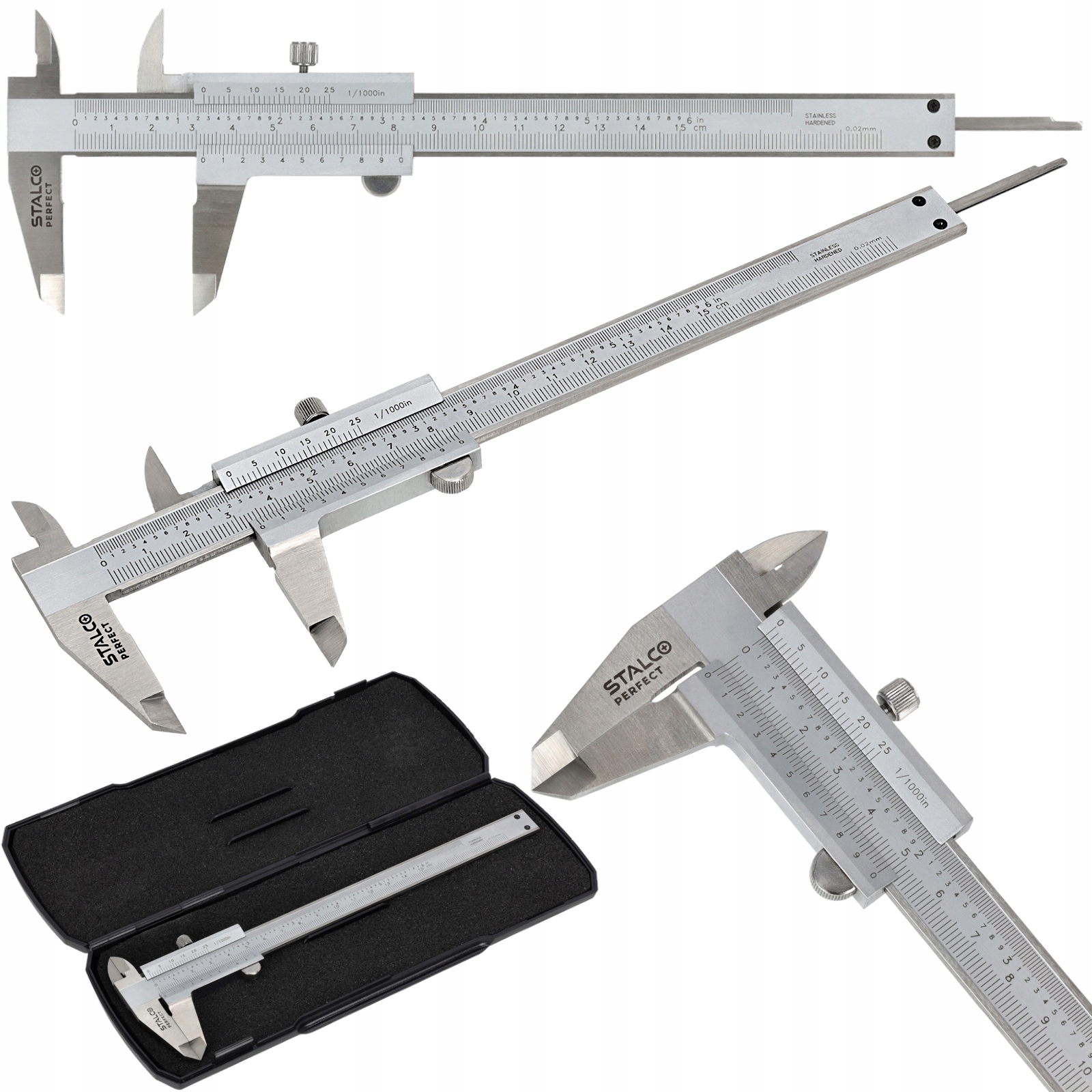 Noniusové Měřítko rozsah 0-150 mm 0,02 mm Nerezová Ocel Stalco Perfect
