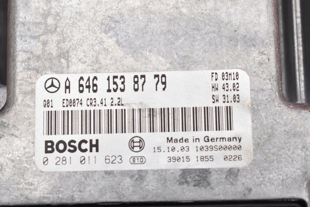 control unit computer of the engine A6461538779 MERCEDES E-KLASA W211 2.2 CDI 150 KM