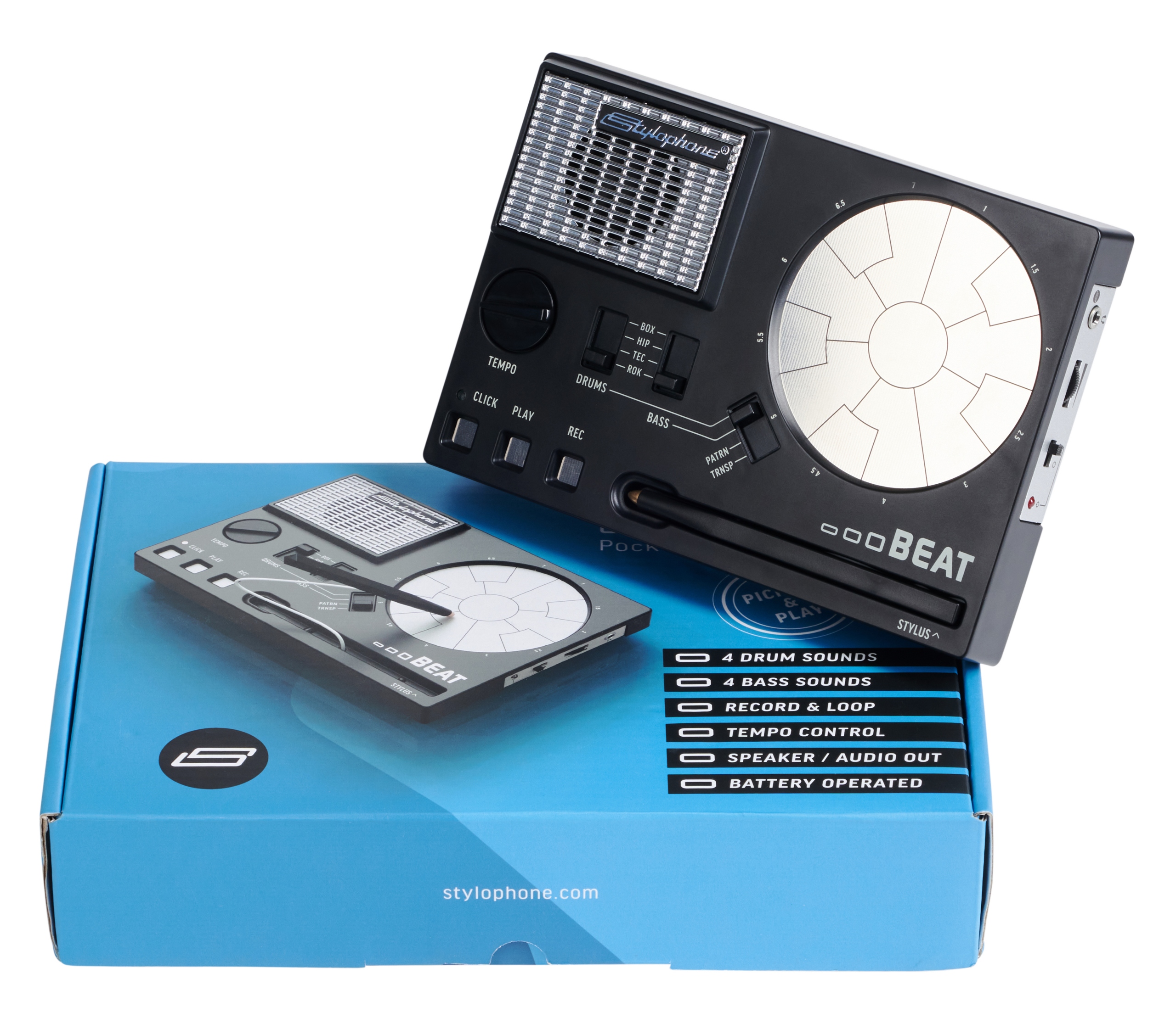 Kapesní bicí automat mini drum machine Dübreq Stylophone Beat