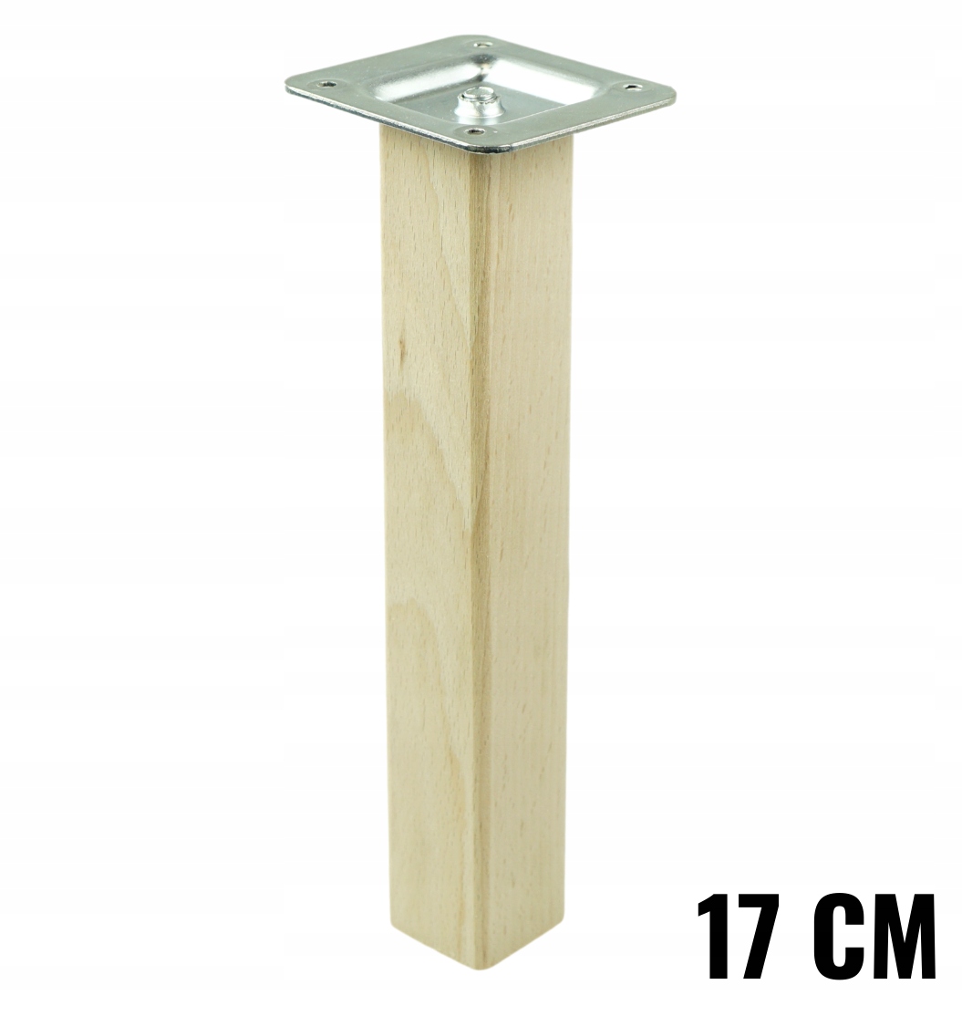 

Noga nóżka drewniana 17cm do mebli bukowa z blachą