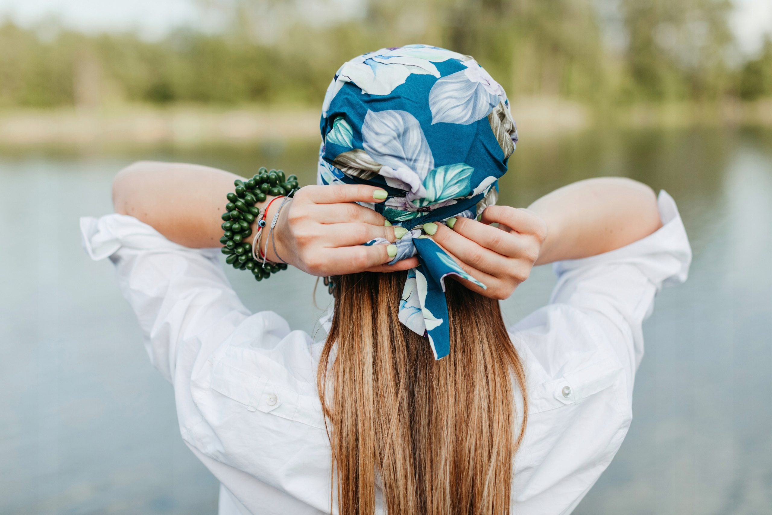 Turban chusta Lara WE01 EVA DESIGN Odcień siwy