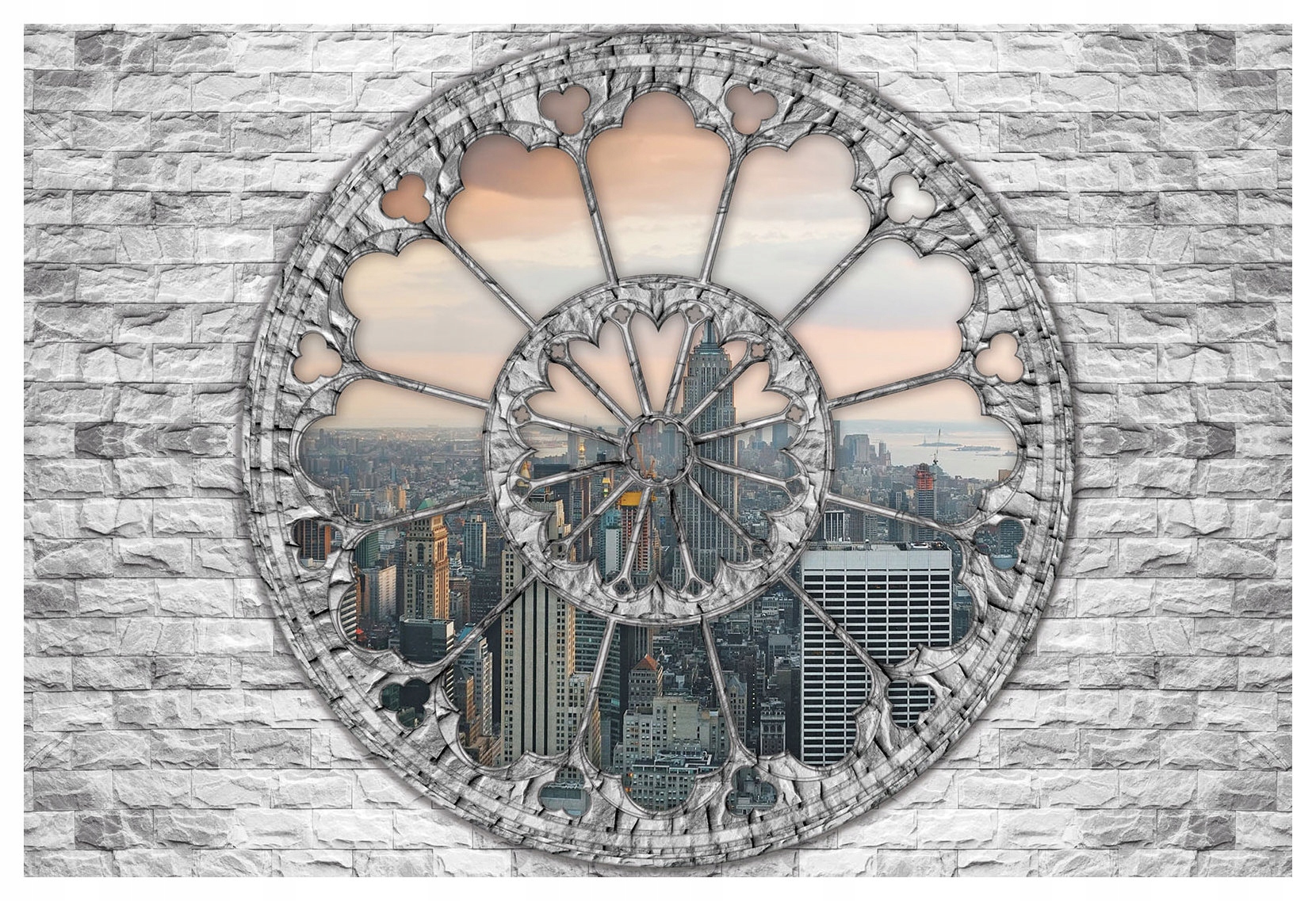 Vliesová fototapeta Pohľad z okna Mesto za sklom Panoráma 312x219 lepidlo