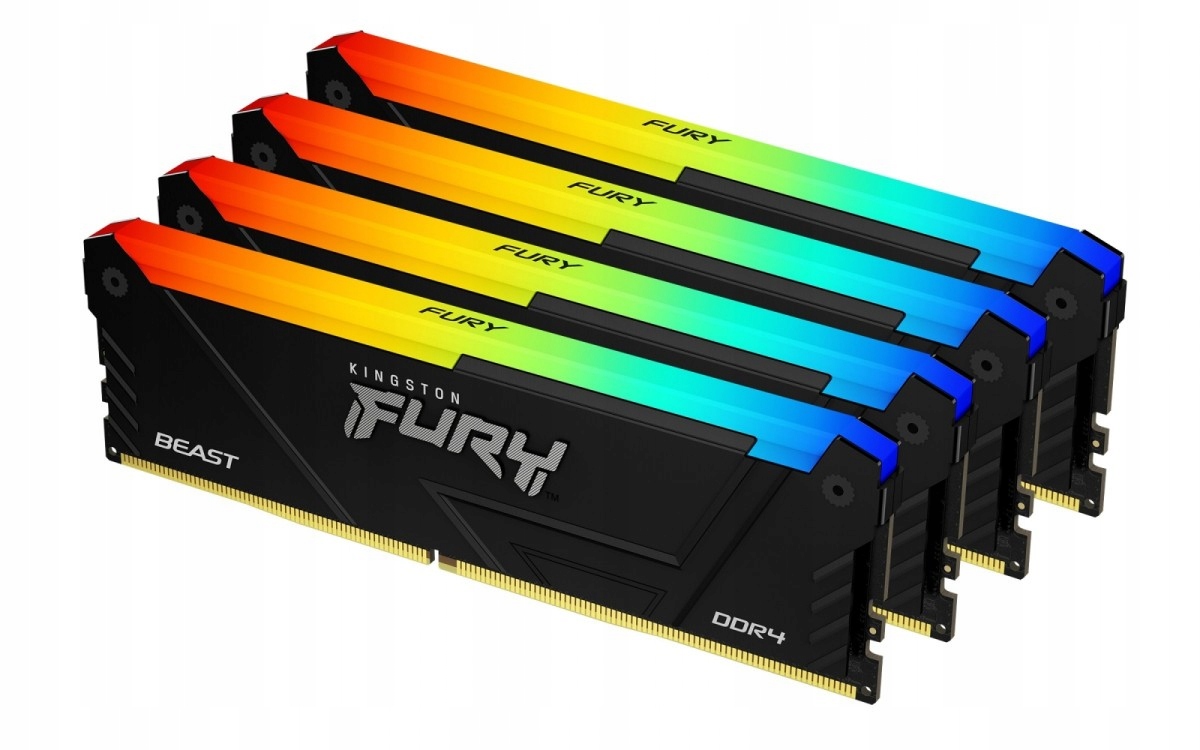 Kingston Paměť DDR4 Fury Beast Rgb 128GB (4*32GB)/3600 CL18