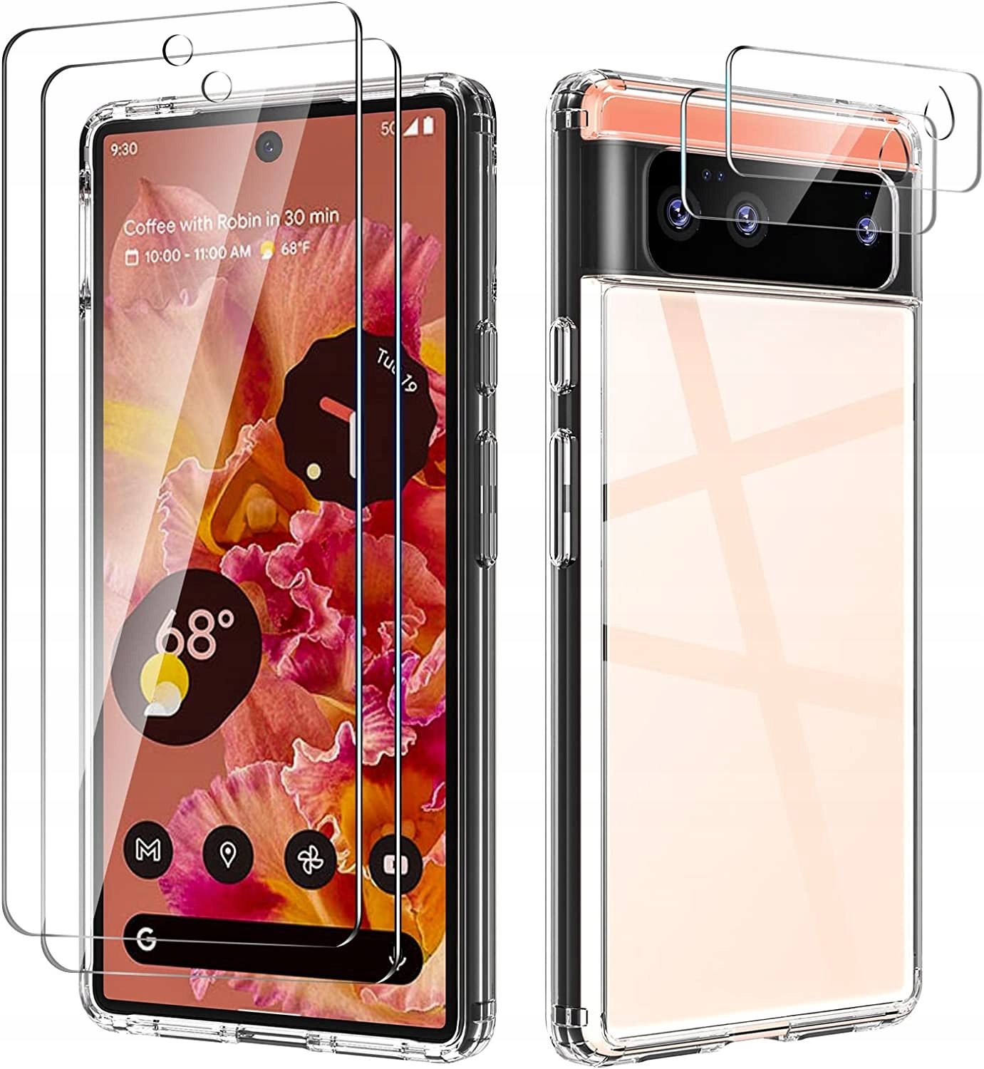 

Etui Przeźroczyste Google Pixel 6 2021 2x Szkło Ha