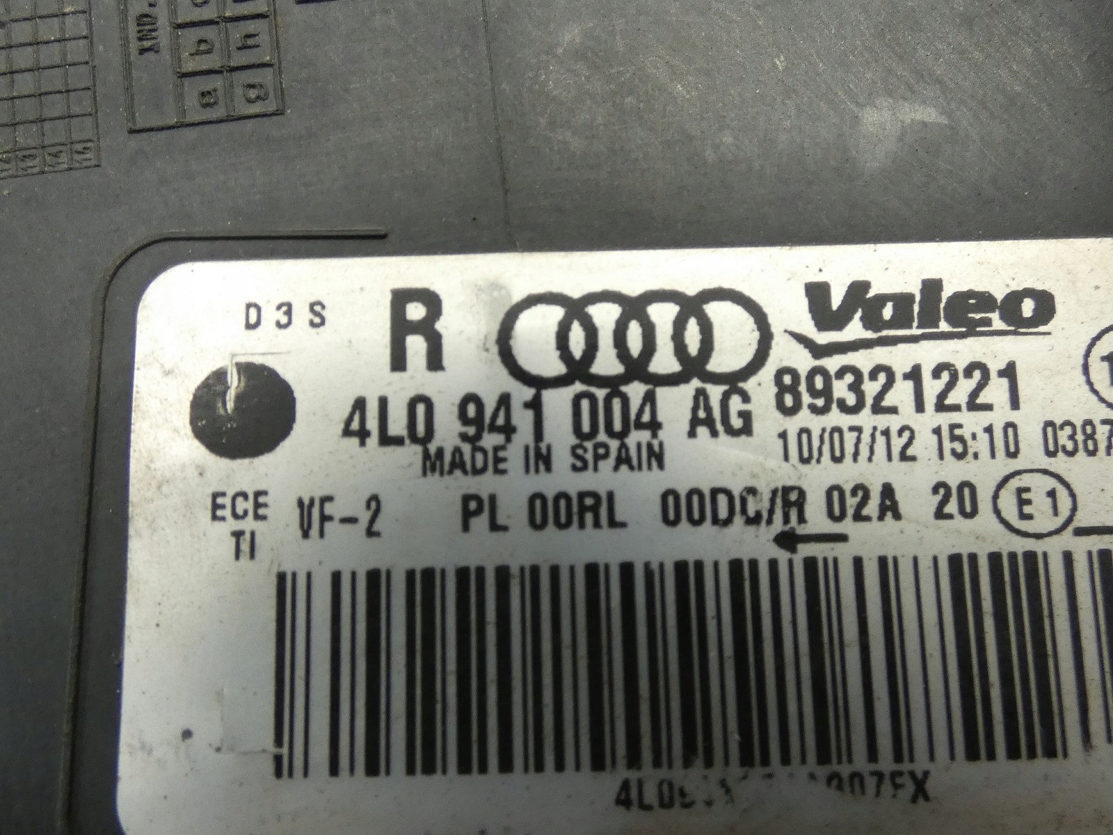 light REFLEKTOR right front right front AUDI Q7 4L LIFT 4L0941004AG