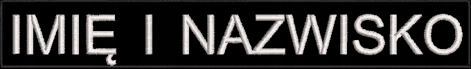 

Naszywka logo Haft twój tekst Imie Nazwisko