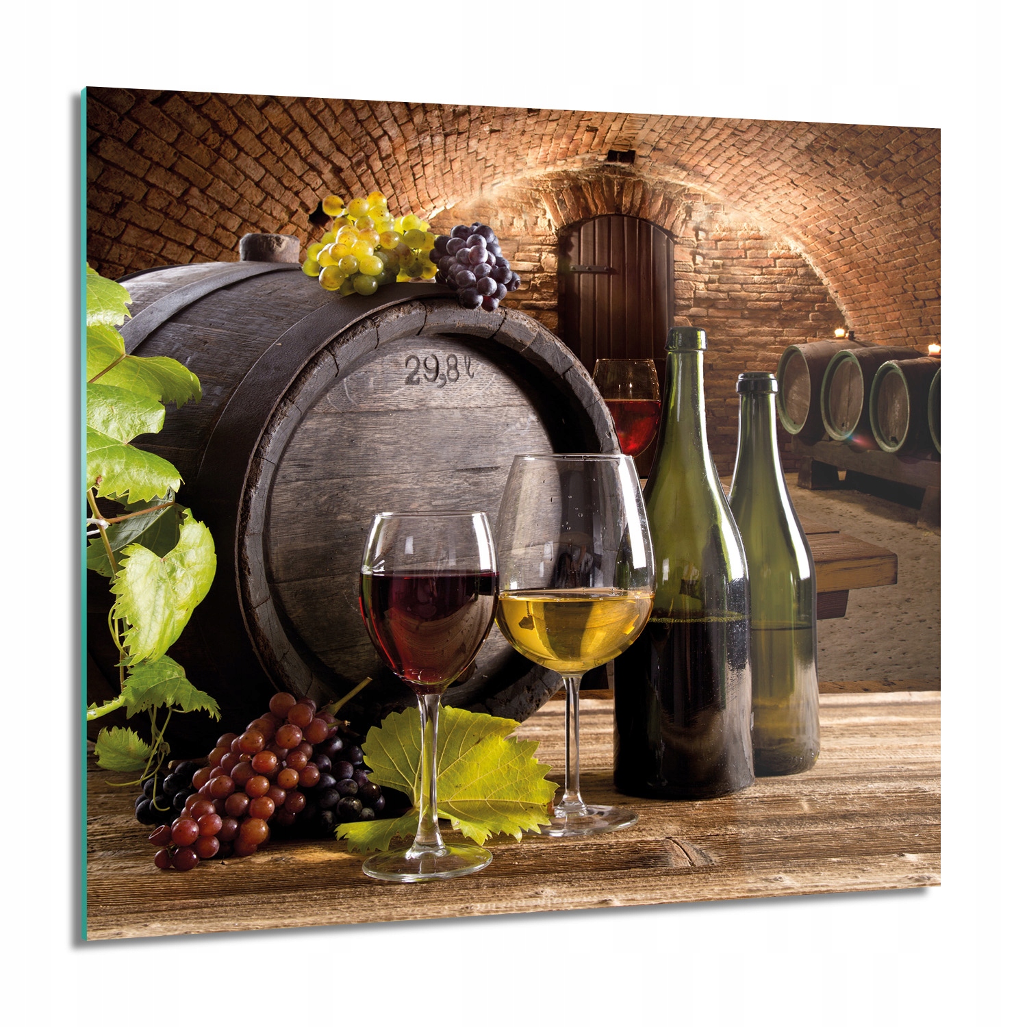 

Winogrona wino do sypialni Obraz szklany 60x60