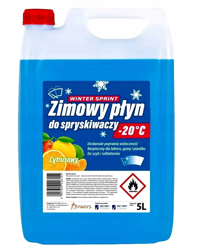 PŁYN DO SPRYSK.SZYB ZIMOWY WINTER SPRINT CYTRUS 5L