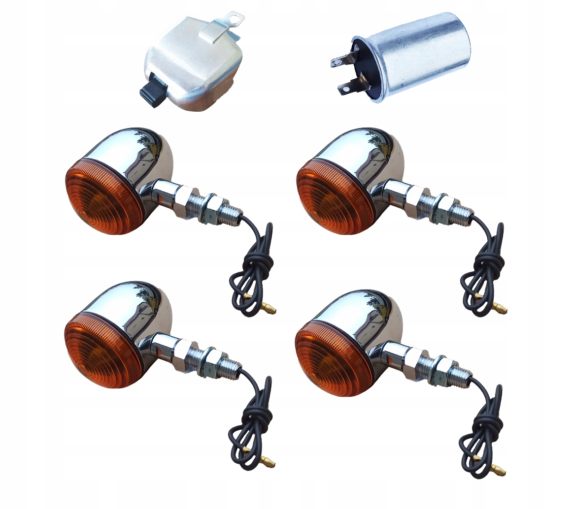 Migacze Motocyklowe Chrom Przerywacz 6V 12V Wsk Wfm Romet Mz Iż Dniepr Jawa