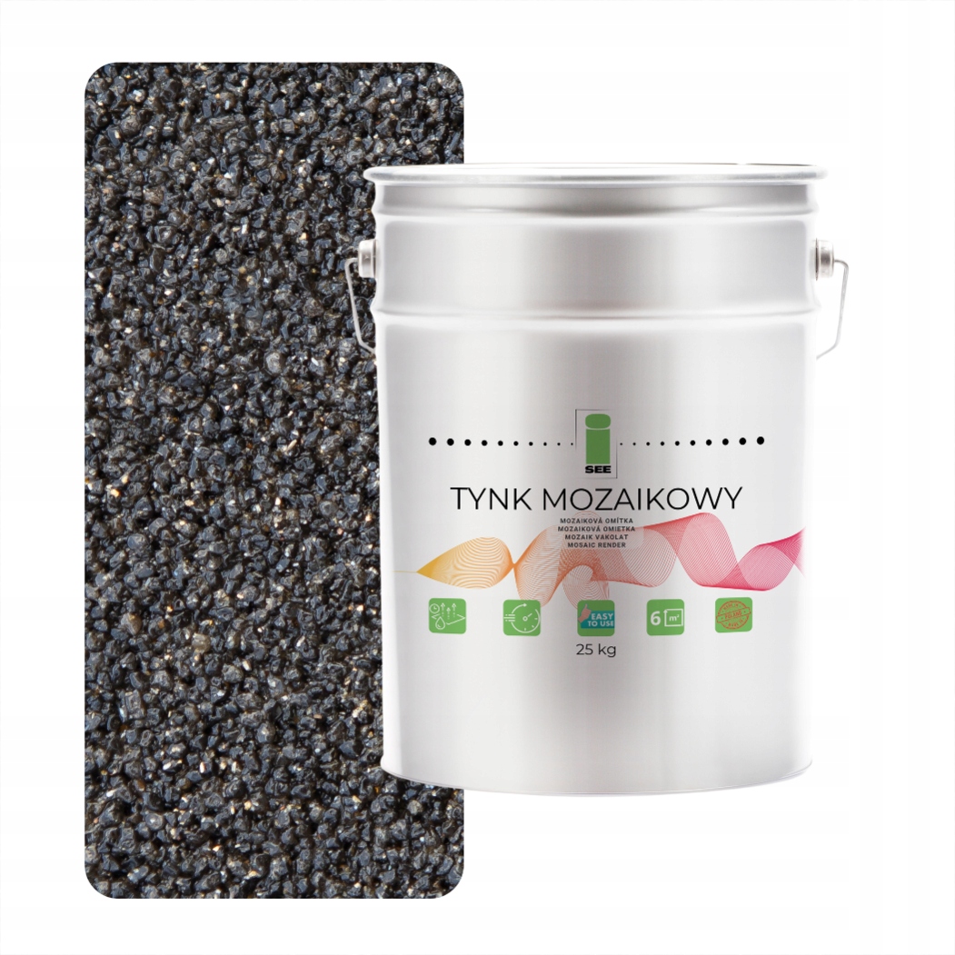 Mozaiková omietka Živý Marmolit Šedá Tmavá M53 25 kg Mrazuvzdorná
