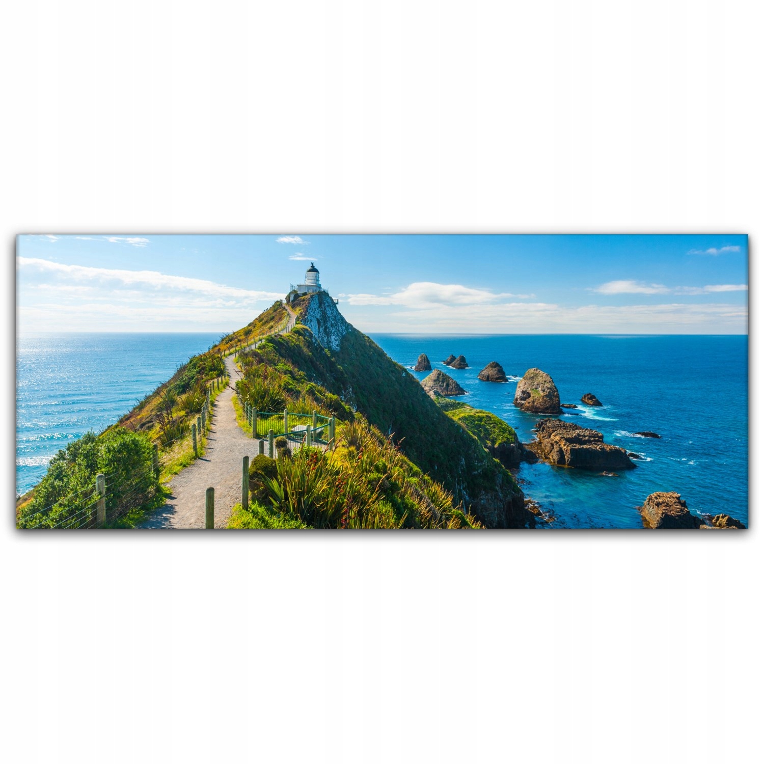 

Obraz Canvas dekoracja 125x50 Latarnia Morska Klif