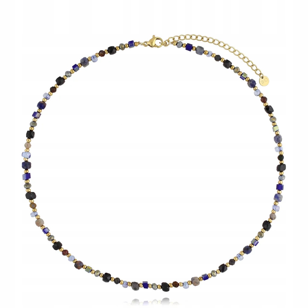 Náhrdelník By Dziubeka modrý achát 45 cm