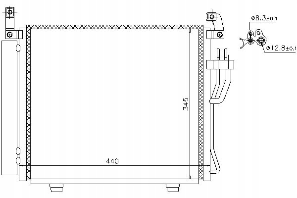 ниссенс Радиатор кондиционера (с )
