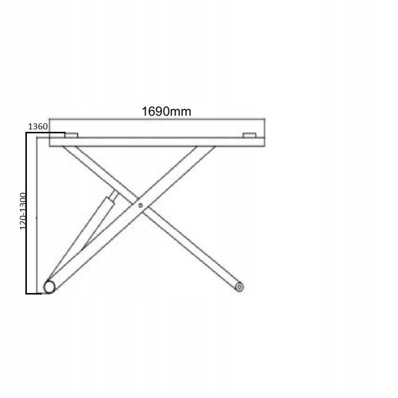 Podnośnik Nożycowy Mobilny PX-2800 Normet 130cm Marka Normet