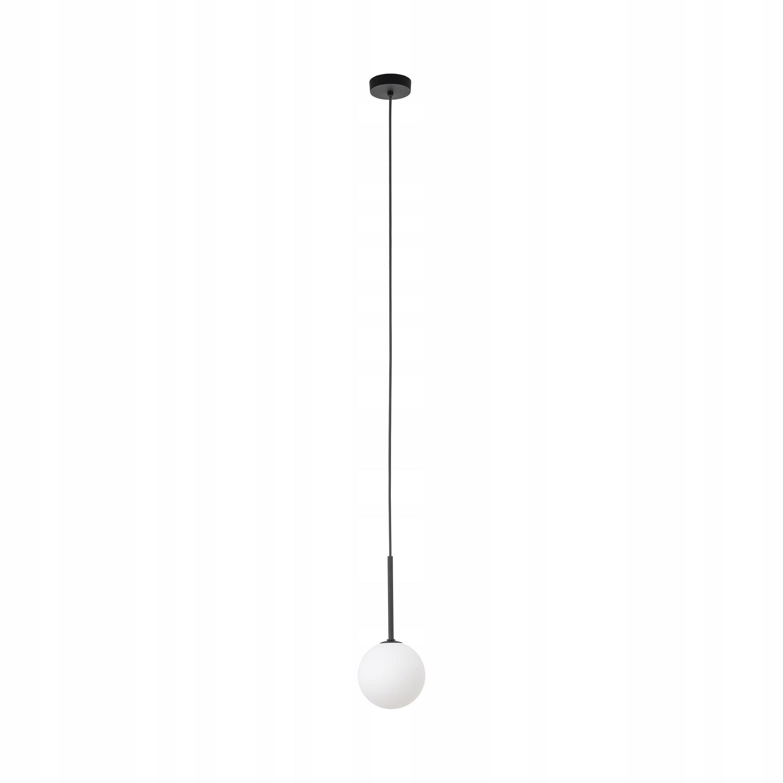 Černá závěsná lampa s bílým stínítkem a kuličkou 4502 Tk Lighting Martin