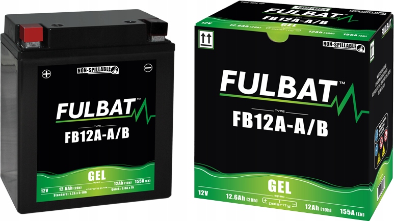 Akumulator Fulbat YB12A-A/B FB12A-A/B Gel 12V 12.6Ah 155A L+