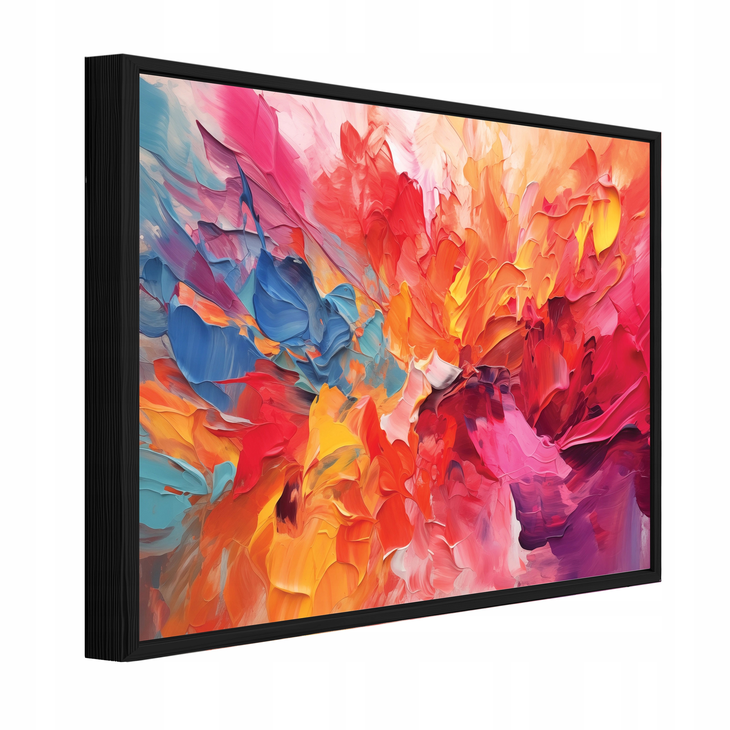 Obraz V Černém Rámu Na Plátně Abstrakce Akvarel Obývací Pokoj Ložnice 60x40