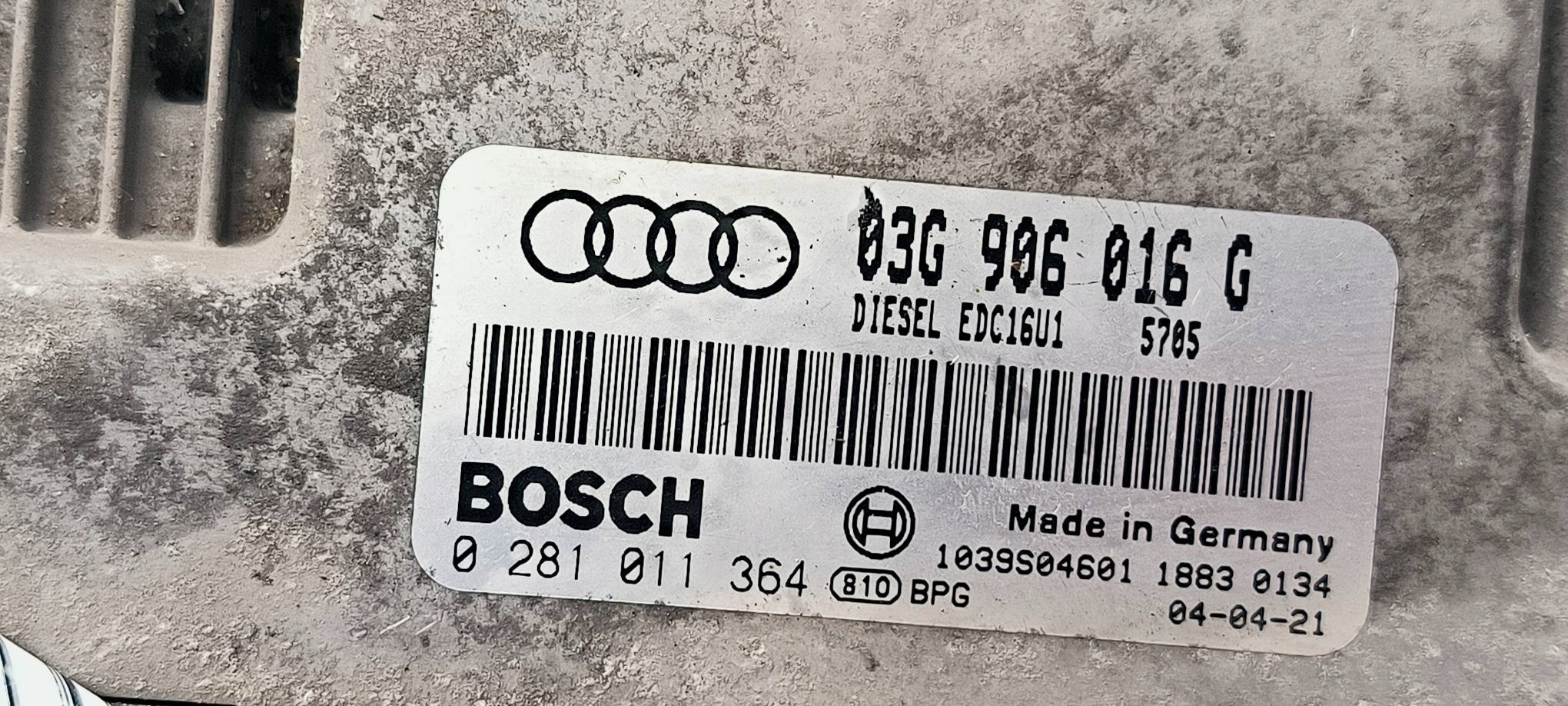 computer Motore ECU 03G906016G 2.0 TDI AUDI A3 8P