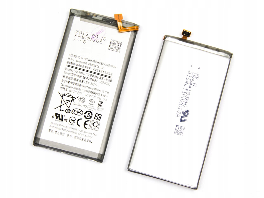 Bateria do Samsung Galaxy EB-BG973ABU Galaxy S10 SM-G973 3400mAh