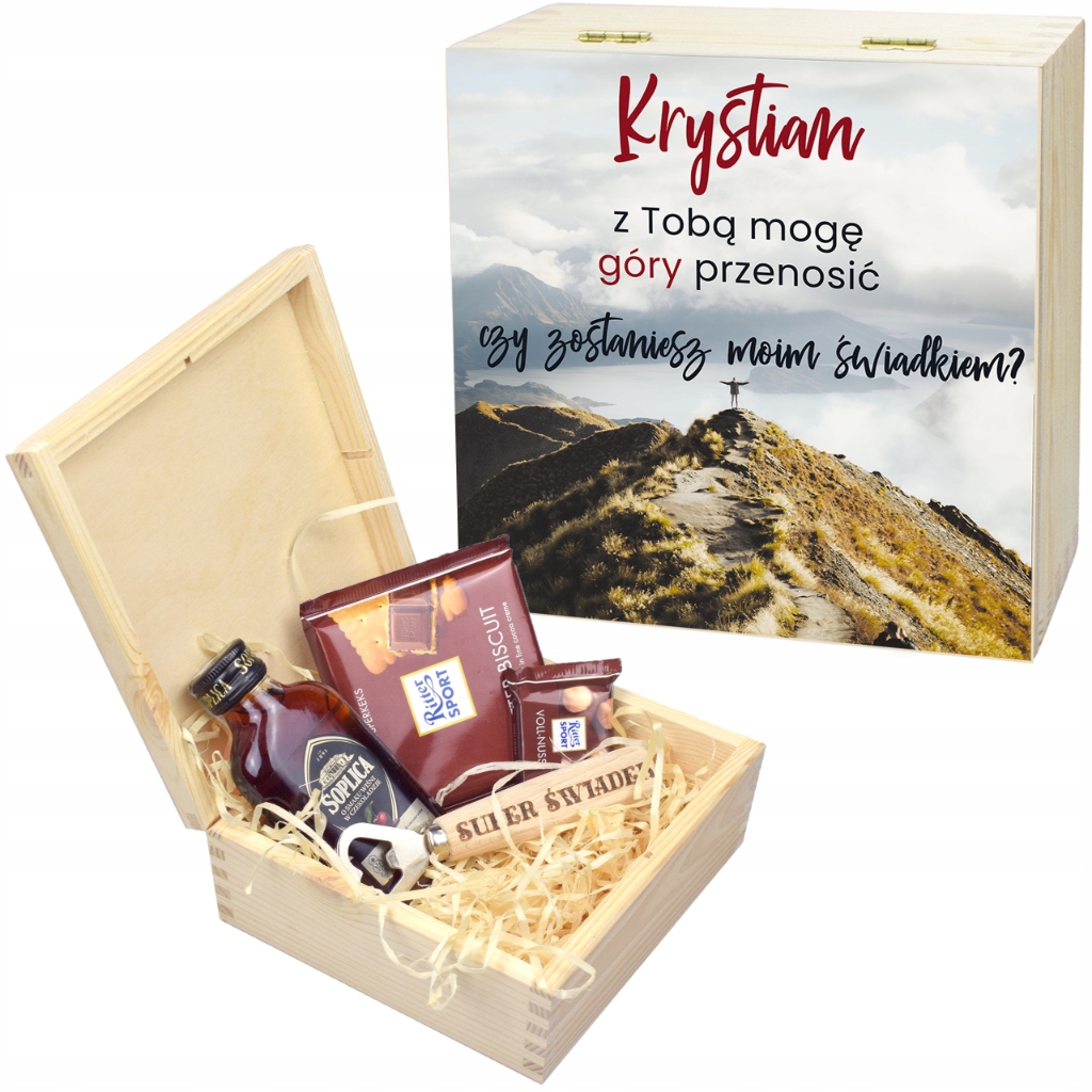 Zaproszenie Dla Świadkowej Pudełko - pudełko