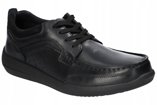 American Club CY138 Elegantní Pevné Kožené Boty Pánské Polobotky Blk 43