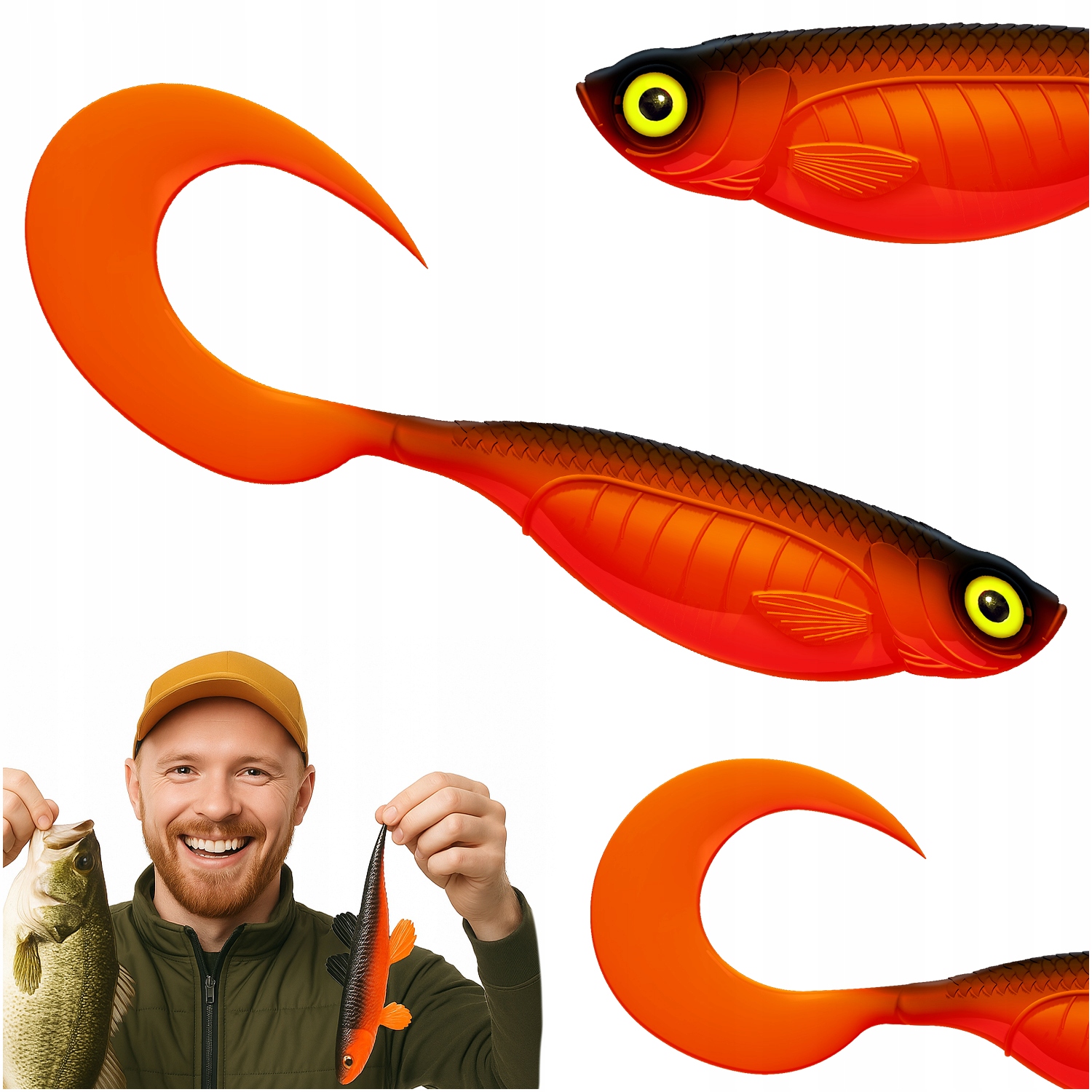 Guma Przynęta Libra Lures Embrion Twist Tail 7" 011 Hot Orange 1 Sztuka